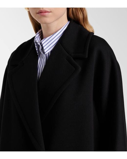 Max Mara Black Mantel Emma Aus Jersey