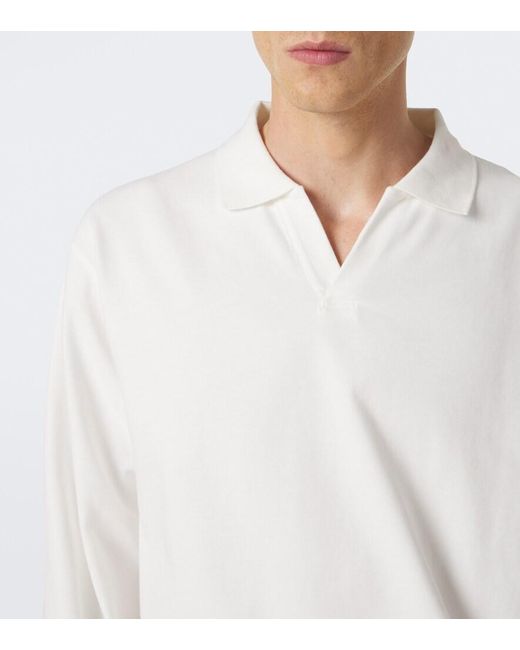 Polo De Jersey De Algodon Studio Nicholson de hombre de color White