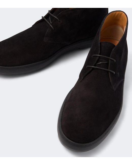 Tod's Black Suede Desert Boots for men