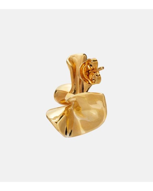 Bottega Veneta Metallic Anemone Small-Plated Earrings