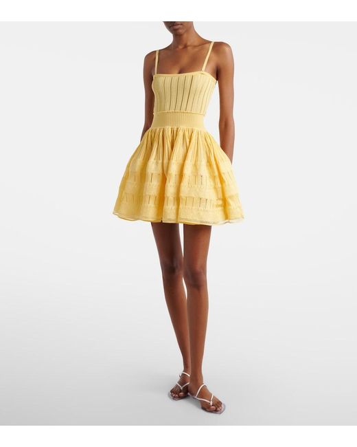 Alaïa Yellow Knitted Minidress