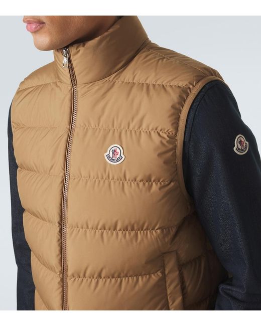 Moncler Brown Contrin Down Vest for men