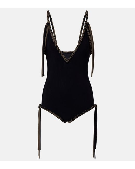 Bottega Veneta Black Knot-Detail Swimsuit