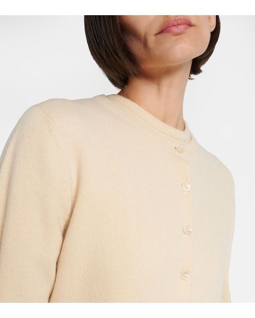 Maison Margiela Natural Virgin Wool Cardigan