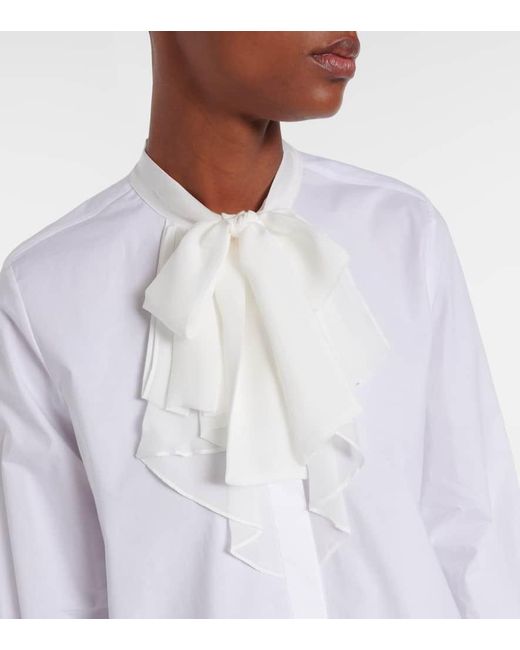 Dorothee Schumacher White Schluppenbluse Pure Power Aus Popeline