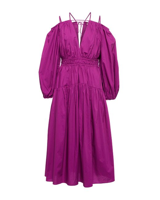 Ulla Johnson Thalia Cotton Poplin Midi Dress in Purple | Lyst Australia