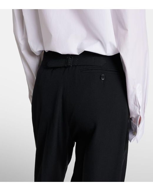 Pantalones Anchos Felicita De Sarga De Lana The Row de color Blue