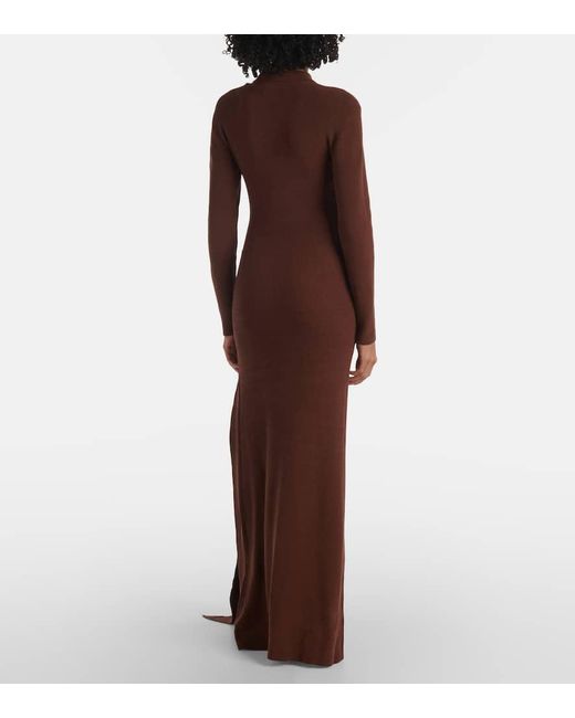 AYA MUSE Brown Maxikleid Saros Aus Einem Baumwollgemisch