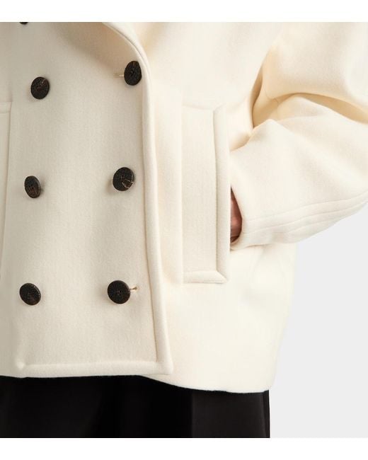 Jacquemus Natural Ovalo Virgin Wool Peacoat