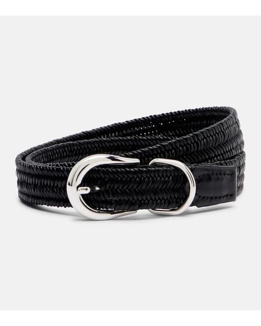 DEHANCHE Black Loom Braided Leather Belt