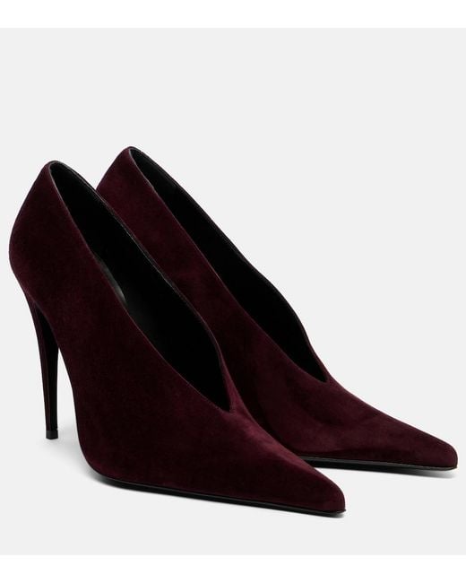 Magda Butrym Purple Suede Pumps