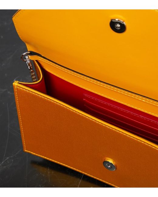 Christian Louboutin Yellow Loubi54 Satin Clutch