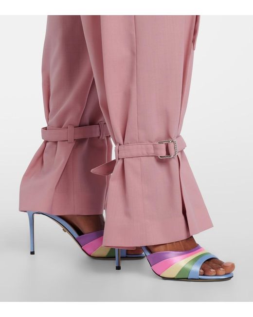 Mach & Mach Blue Gradient 95 Satin Mules