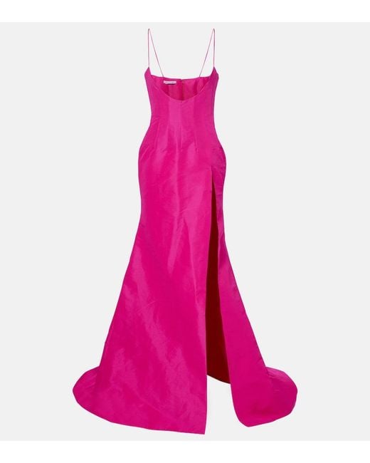 LAQUAN SMITH Pink Scoop-Front Gown