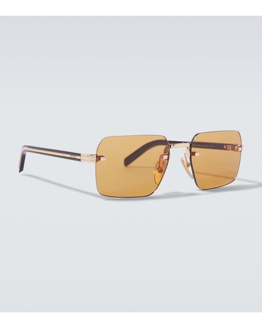 Prada Metallic Square Sunglasses for men