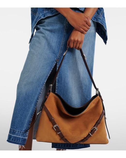 Borsa A Spalla Voyou Medium di Givenchy in Brown