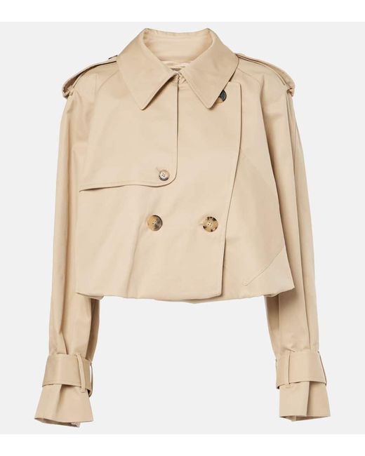 J.W. Anderson Natural Cropped Cotton Trench Coat