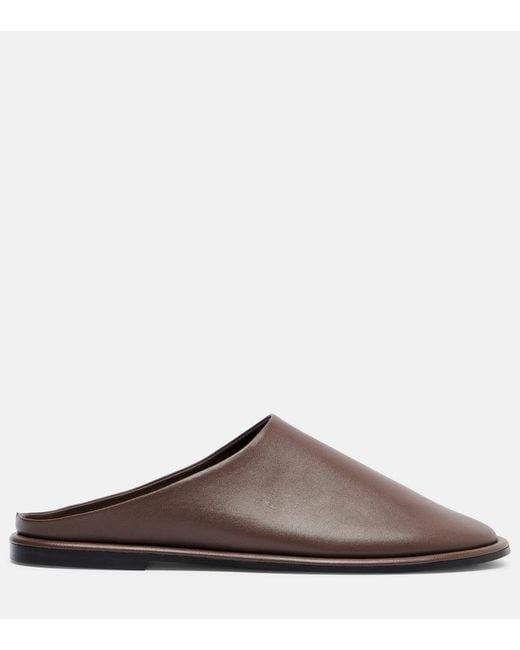 A.Emery Brown Spencer Leather Mules