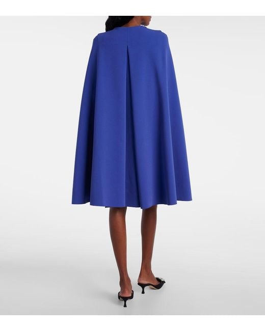 Roksanda Blue Twiggy Caped Crepe Cocktail Dress