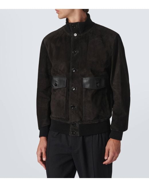 Black cropped suede jacket online