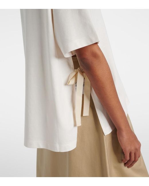 Moncler White Embroidered Oversized Cotton Jersey T-Shirt