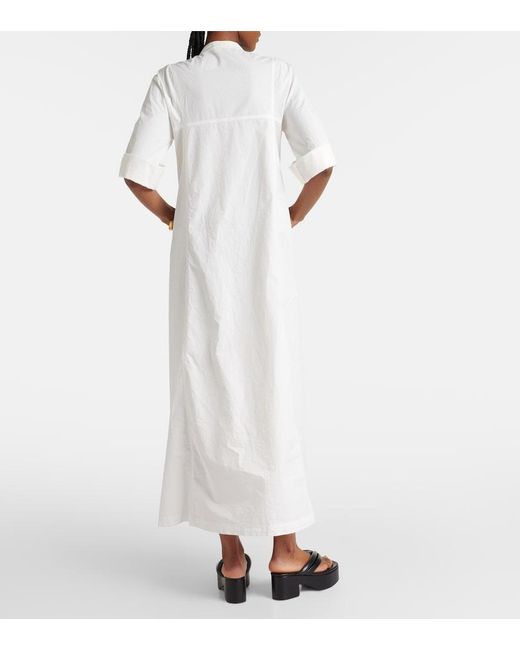 Dries Van Noten White Cotton Poplin Maxi Dress