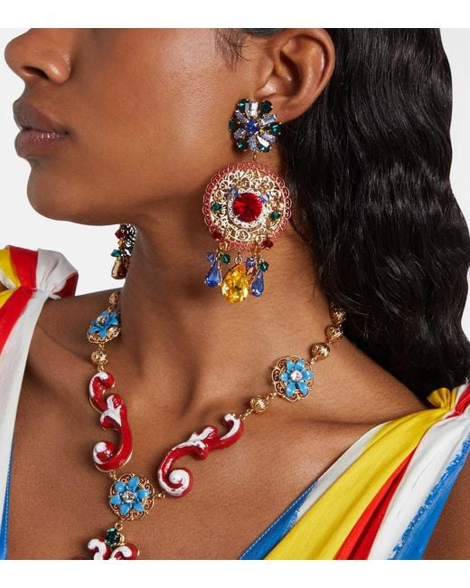 Pendientes Colgantes Dolce & Gabbana de color Red