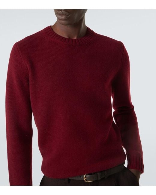 Jersey Gio De Cachemir Saman Amel de hombre de color Red
