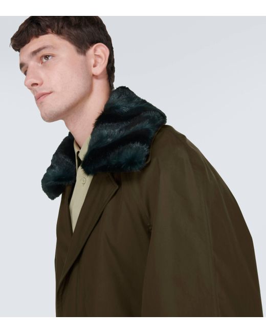 Manteau oversize en coton Burberry pour homme en coloris Green