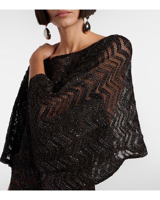 Missoni Black Zigzag Sequined Top