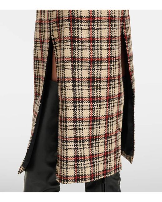 Rabanne Brown Midirock Aus Wolle Und Baumwolle