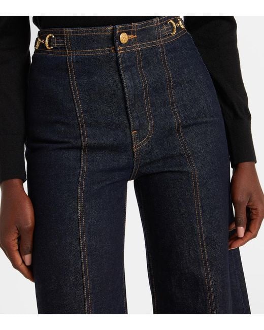 Ulla Johnson Blue Delphine Wide-Leg Jeans