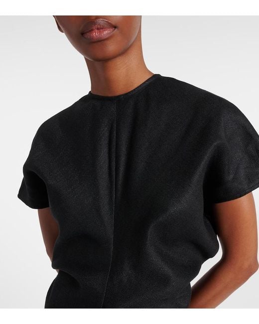 Totême  Black Gathered Maxi Dress