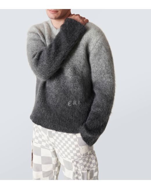 ERL Gray Printed Sweater for men