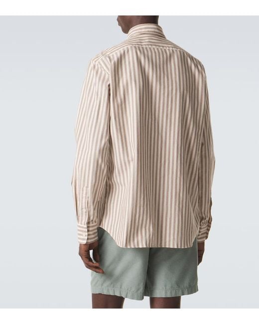 Slowear Natural Striped Cotton Shirt for men