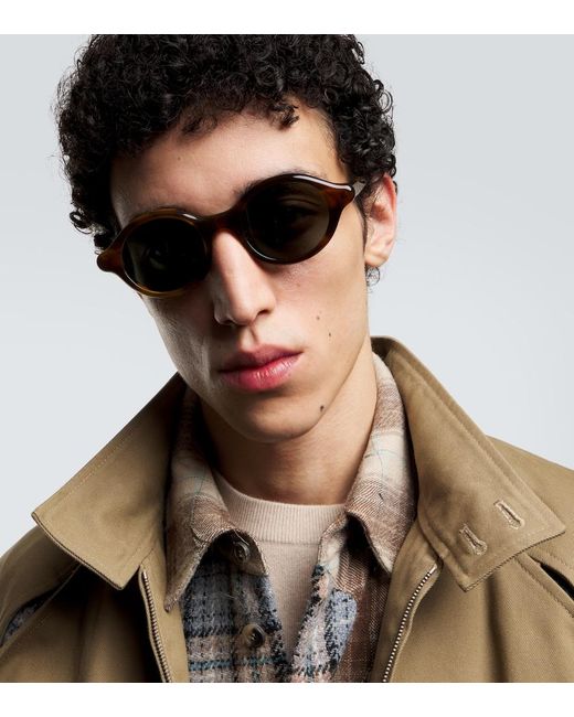 Loewe Brown Slim Round Sunglasses for men