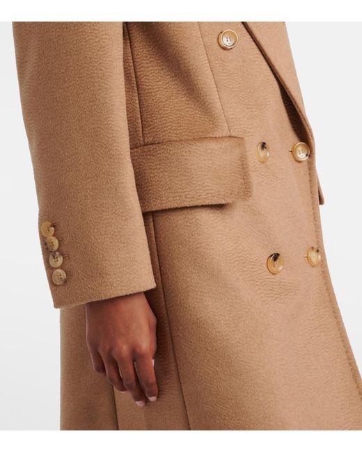 Max Mara Brown Cosa Double-Breasted Camel Hair Coat