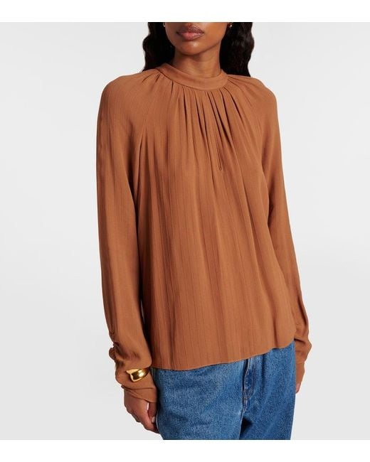 Joseph Brown Garcia Draped Blouse