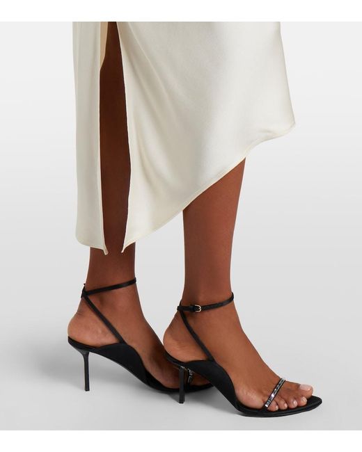 Victoria Beckham White Kyra Draped Midi Dress