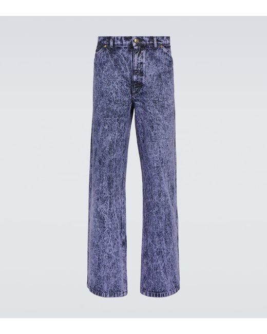 Marni Blue Low-rise Straight Jeans for men