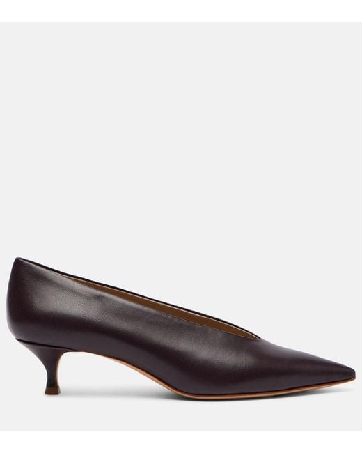Le Monde Beryl Brown Pumps Babouche Aus Leder
