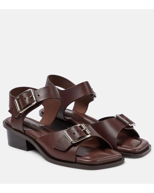 Lemaire Brown Leather Sandals