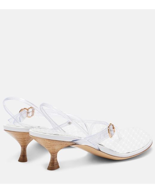 Herbert Levine White Starry-Eyed Jelly 55 Sandals