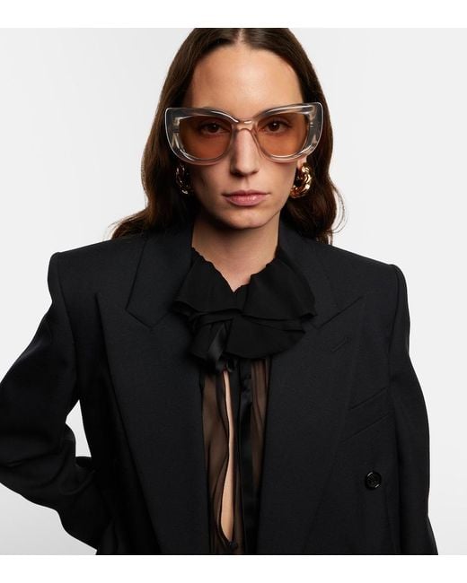 Saint Laurent White Sl 903 Howl Oversized Sunglasses