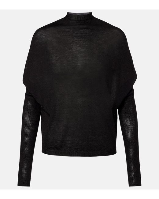 Jersey Crater De Lana Virgen Rick Owens de color Black