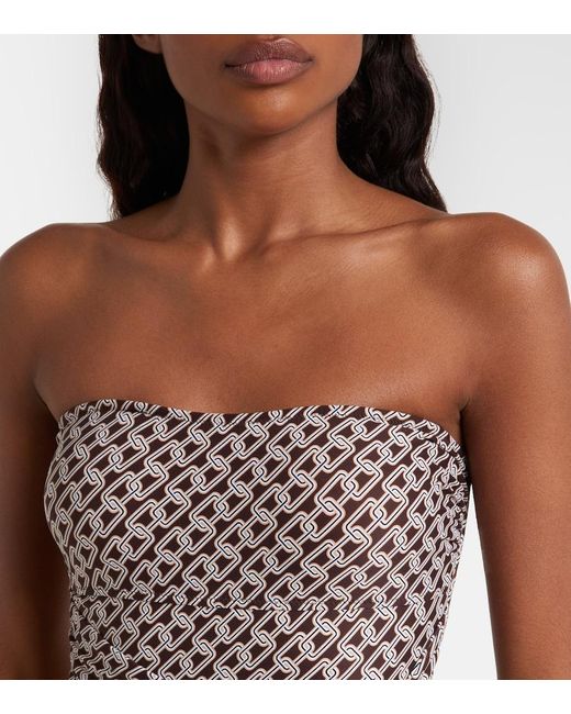Melissa Odabash Brown Munich Printed Swimsuit