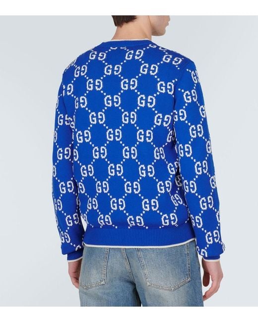 Gucci Pullover GG aus Baumwolle in Blue für Herren