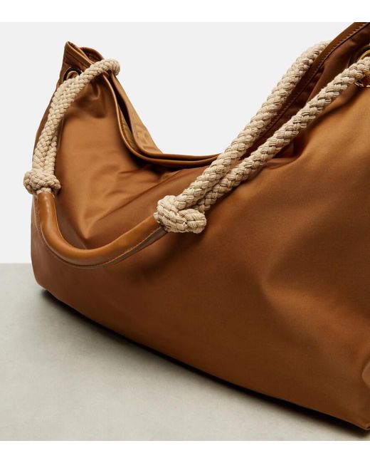 Prada Brown Mariner Re-Nylon Large Shoulder Bag