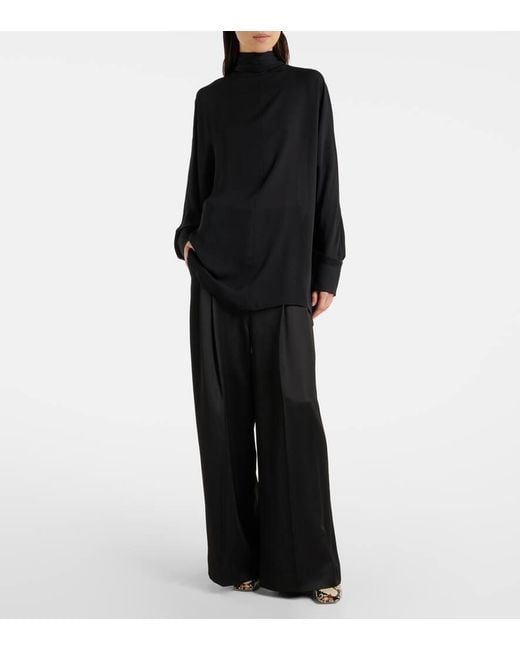 Blouse Bex En Soie Khaite en coloris Black