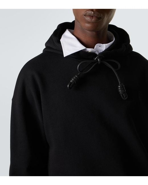 Loewe Black Anagram Cotton Jersey Hoodie for men